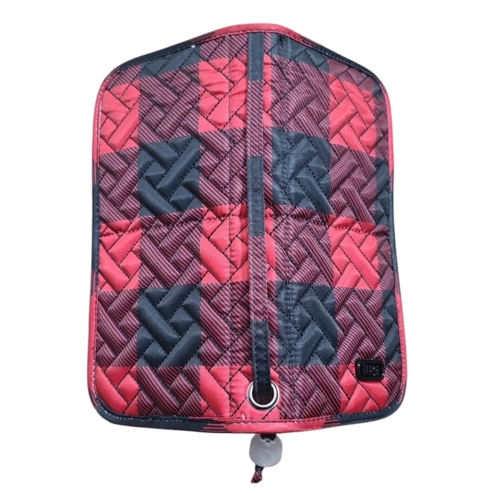 🚨LAST CHANCE 🚨 Lug Sleeper Zip Brush Holder Quilted Buffalo Check Red/Black